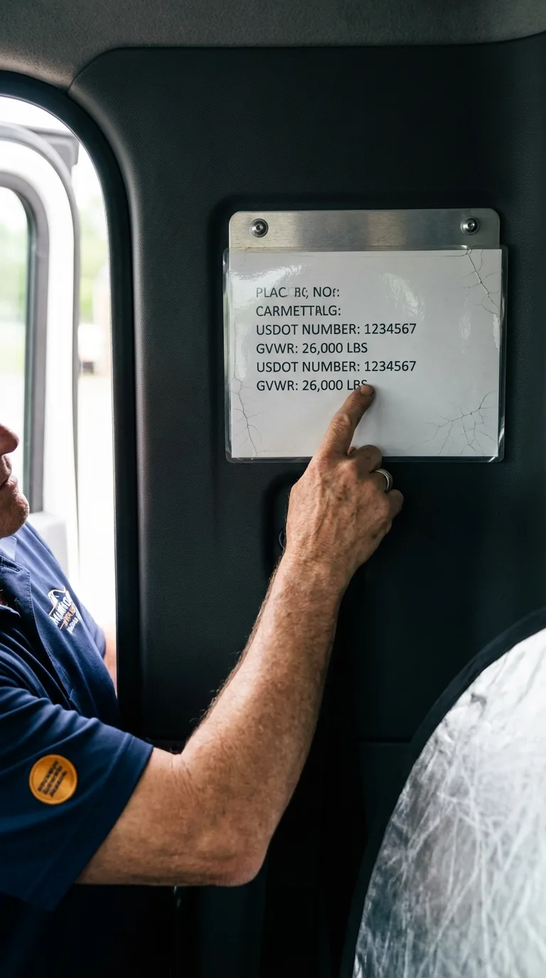 USDOT licensing placard verification in Eldorado